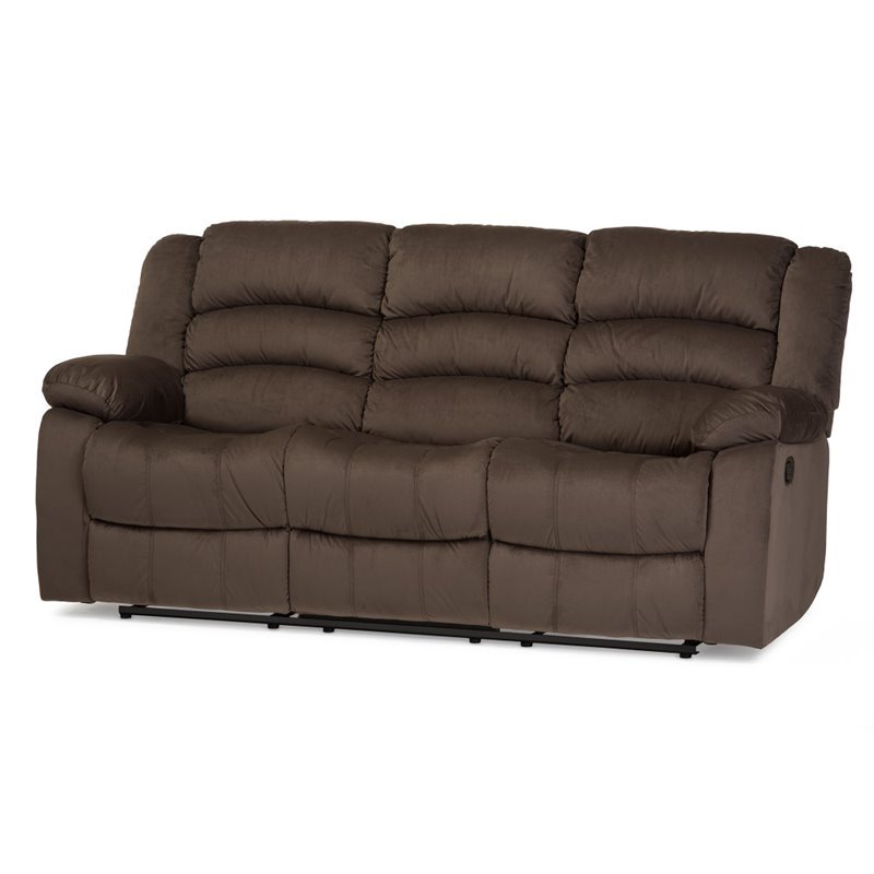 3 Piece Recliner Sofa Set with Recliner Sofa, Recliner Loveseat, and Recliner Chair in Taupe