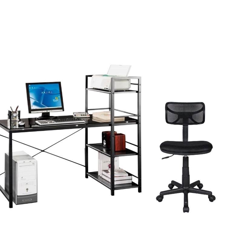 2 Piece Office Set With Laptop Desk And Office Chair In Black