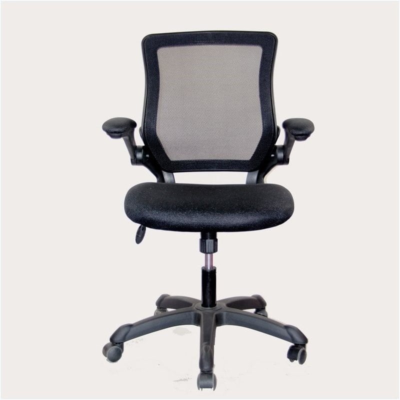 2 Piece Office Set with Office Chair and Desk in Gray and Black