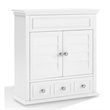 2 Piece Bathroom Furniture Set with Medicine Cabinet and Linen Cabinet in White