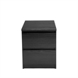 Home Square 2 Drawer Night Stands in Black Woodgrain (Set of 2) 