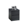 Home Square 2 Drawer Night Stands in Black Woodgrain (Set of 2) 