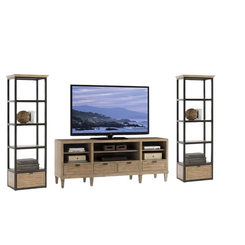3 Piece Entertainment Center With Tv Stand And Set Of 2 Media Towers In Cambria Distressed 3 Piece Entertainment Center With Tv Stand And Set Of 2 Media Towers In Cambria Distressed