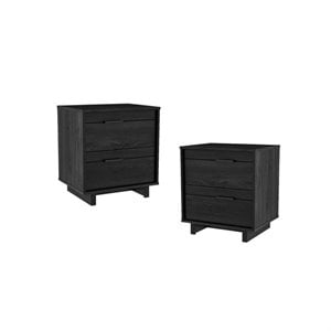 (Set of 2) Nightstand in Gray Oak
