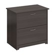 2 Piece Office Set with L Shape Desk and Filing Cabinet in Heather Gray
