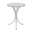 3 Piece Coffee Table Set with Set of 2 End Table and Coffee Table in Chrome