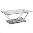 3 Piece Coffee Table Set with Set of 2 End Table and Coffee Table in Chrome