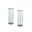 (Set of 2) Hexagon Glass Curio Cabinet in Black