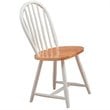 5 Piece Cottage Style Dining Set with Dining Chairs and Dining Table in White and Natural