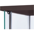 (Set of 2) Glass Curio Cabinet in Cappuccino