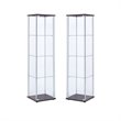 (Set of 2) Glass Curio Cabinet in Cappuccino