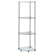 (Set of 2) 4 Tier Corner Shelf