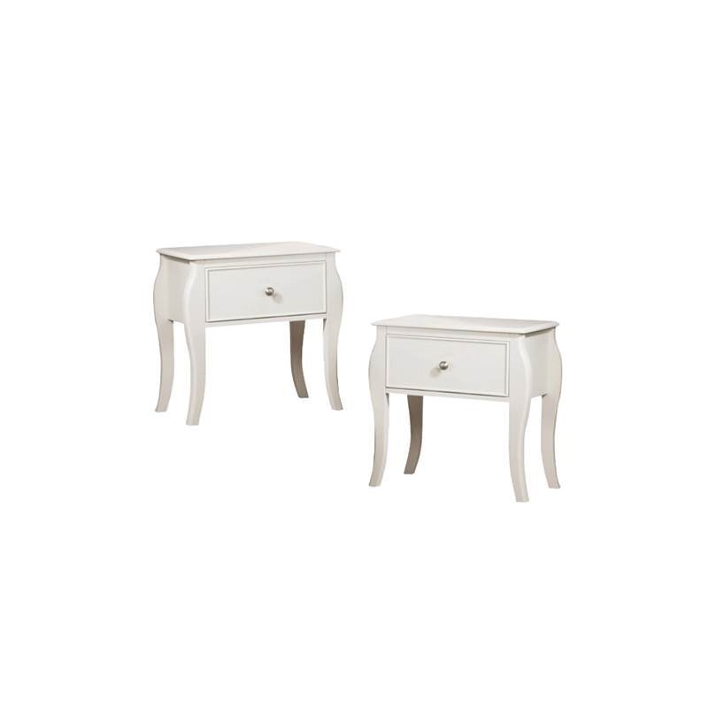 Set Of 2 1 Drawer Nightstand In White 1838331 Pkg