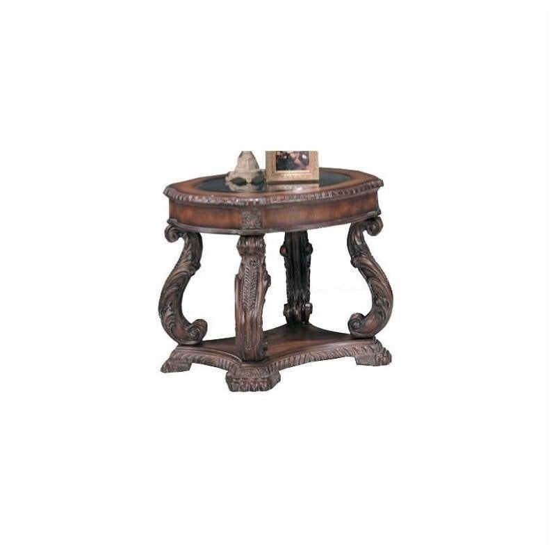 3 Piece Traditional Coffee Table Set With Oval Coffee