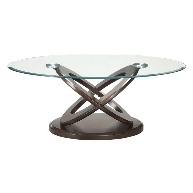 3 Piece Coffee Table Set with Glass Top Round Coffee Table ...