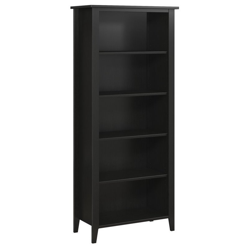 3 Piece Office Set With Filing Cabinet And Corner Desk Bookcase In Black