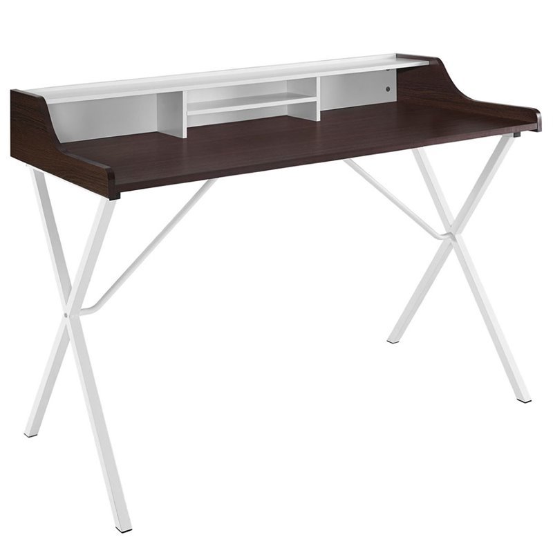 2 Piece Office Set with Cherry Desk and Drafting Chair