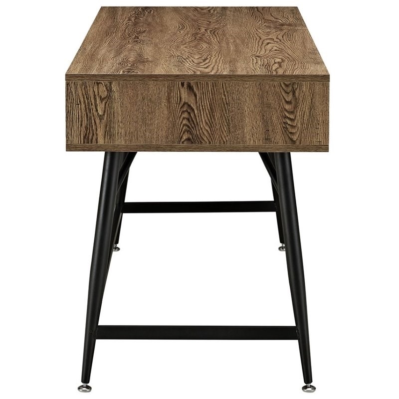 Home Square 2 Piece Office Set with Distressed Rustic Desk and Office Chair