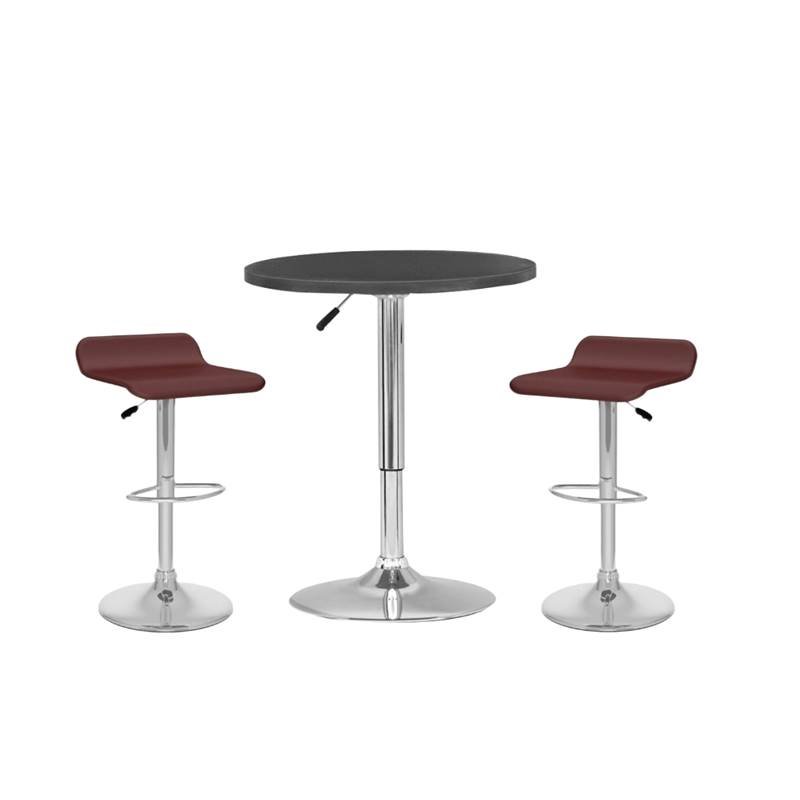 3 Piece Pub Set With Of 2 Bar Stool And Table 1844165 Pkg