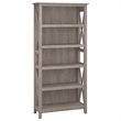 3 Piece Storage Office Set Bookshelf and 3 File Cabinet in Washed Gray 