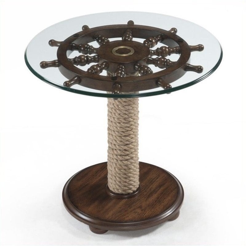 2 Piece Coffee Table and End Table Set in Dark Oak