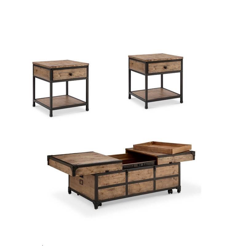 3 Piece Coffee Table And End Set, Coffee And Side Table Set With Storage