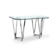 2 Piece Glass Square Octagonal Console and End Table in Clear