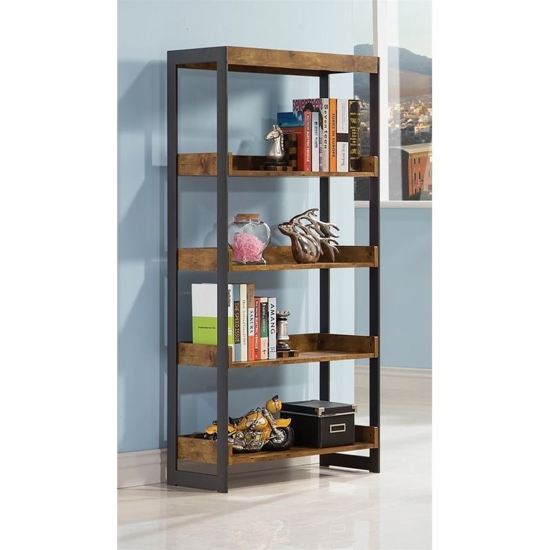 2 Piece Rustic Desk And Bookshelf Set 1861455 Pkg 2 Piece Rustic Desk And Bookshelf Set