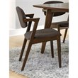 3 Piece Mid Century Modern Dining Set in Dark Walnut