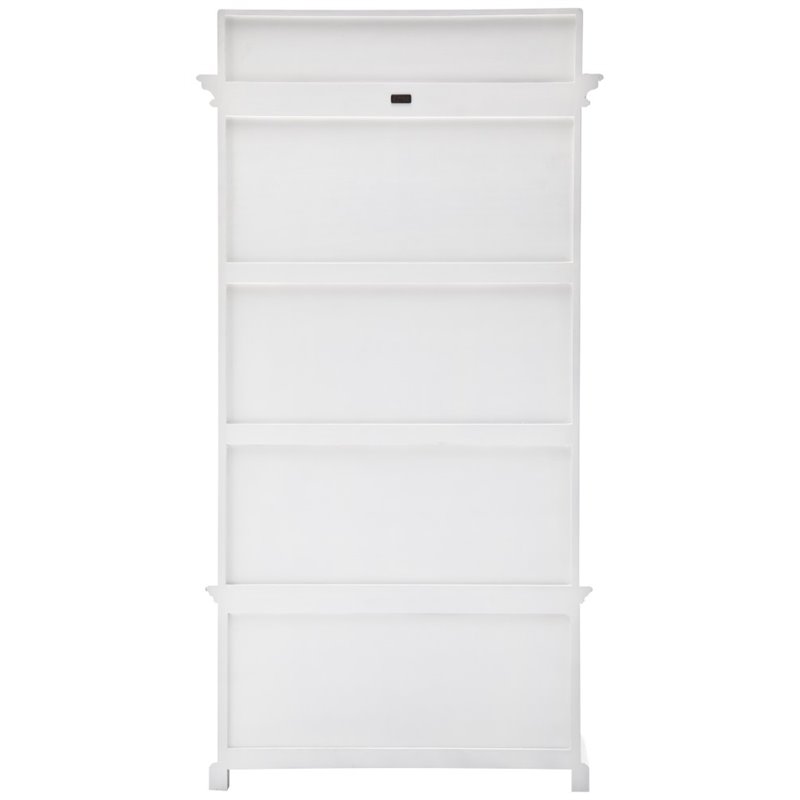 2 Piece Console Table and Hall Tree with Storage in White