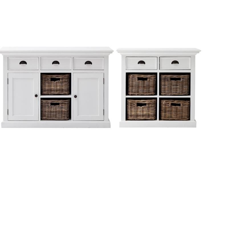 Set of 2 Buffet Tables with Baskets