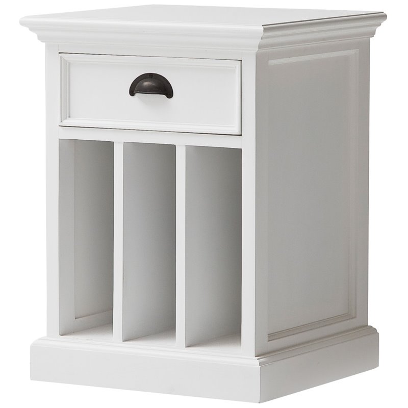 Set of 2 Nightstands with Dividers in White