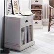 Set of 2 Nightstands with Dividers in White