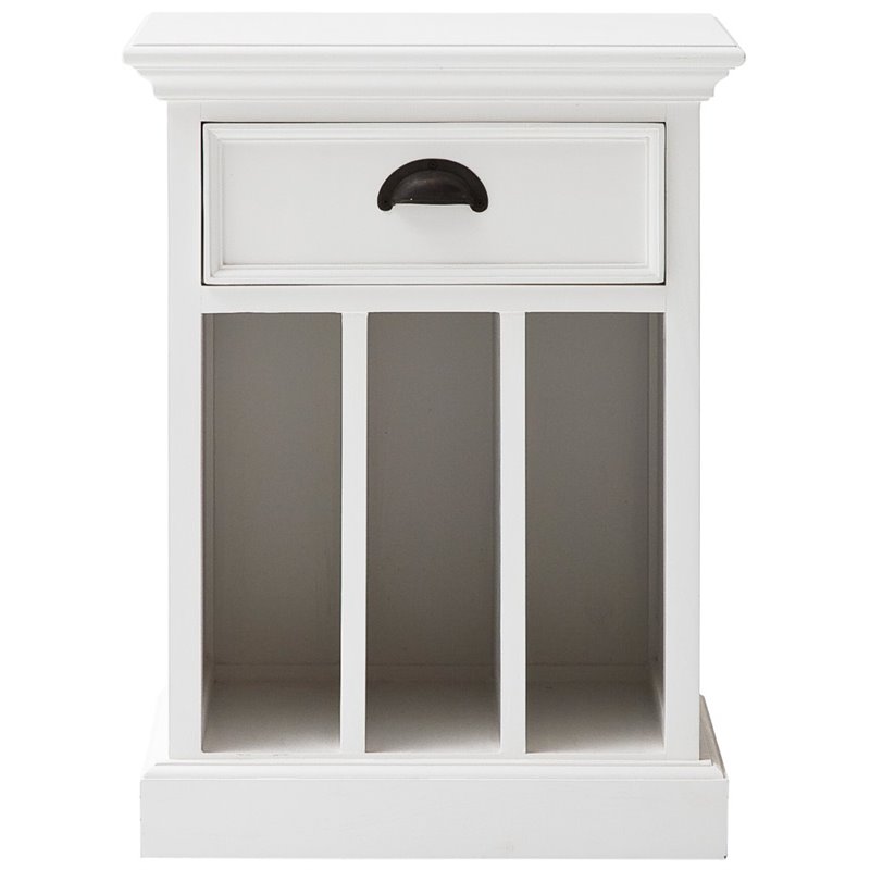 Set of 2 Nightstands with Dividers in White