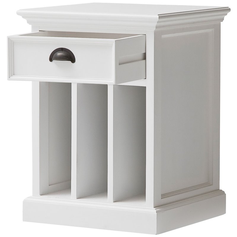 Set of 2 Nightstands with Dividers in White