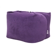 Set of 2 Pouf Purple Beanbag Microplush 3 in 1 Ottoman Chair Pillow