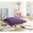 Set of 2 Pouf Purple Beanbag Microplush 3 in 1 Ottoman Chair Pillow