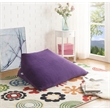 Set of 2 Pouf Purple Beanbag Microplush 3 in 1 Ottoman Chair Pillow