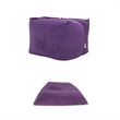 Set of 2 Pouf Purple Beanbag Microplush 3 in 1 Ottoman Chair Pillow