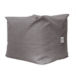 Set of 2 Magic Pouf Grey Linen Beanbag 3 in 1 Ottoman Chair Pillow