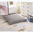 Set of 2 Magic Pouf Grey Linen Beanbag 3 in 1 Ottoman Chair Pillow