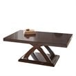 3 Piece Modern Wood Coffee Table and End Table Set in Espresso Cherry