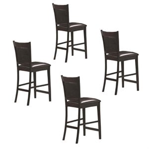 (Set of 4) 24&quot Counter Stool in Cappuccino