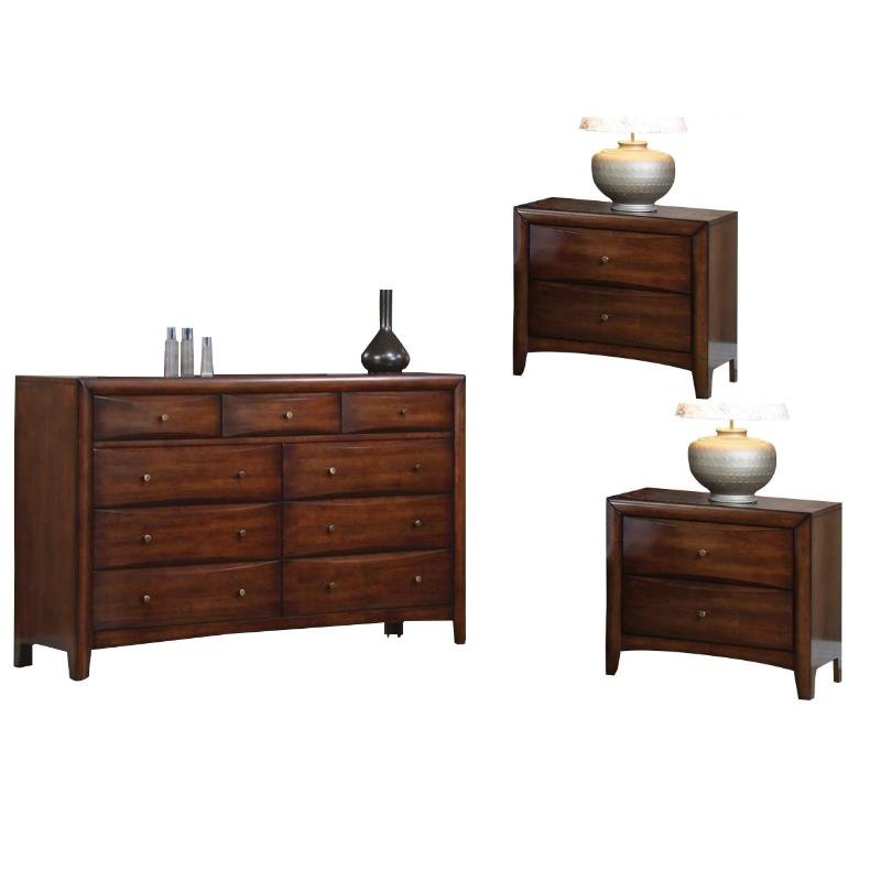 2 Piece Drawer Dresser And Nightstand Set In Maple Brown 1880913 Pkg