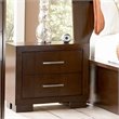 (Set of 2 ) 2 Drawer Nightstand in Dark Cappuccino