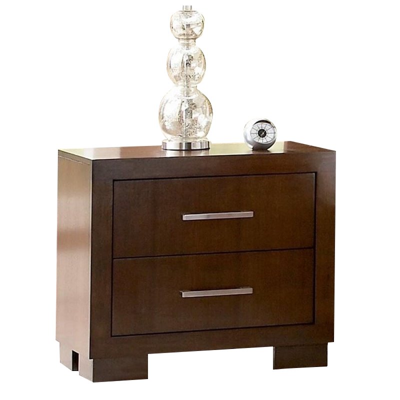 (Set of 2 ) 2 Drawer Nightstand in Dark Cappuccino