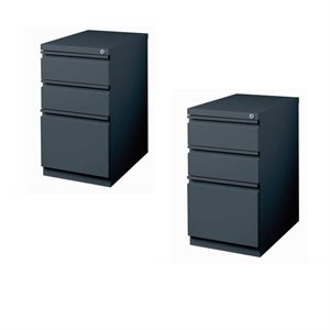 value pack (set of 2) 3 drawer mobile file cabinet in charcoal