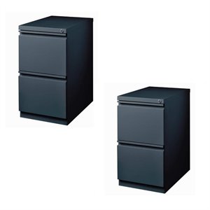 value pack (set of 2) 2 drawer mobile file cabinet in charcoal