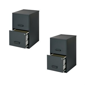value pack (set of 2) 2 drawer letter file cabinet in black