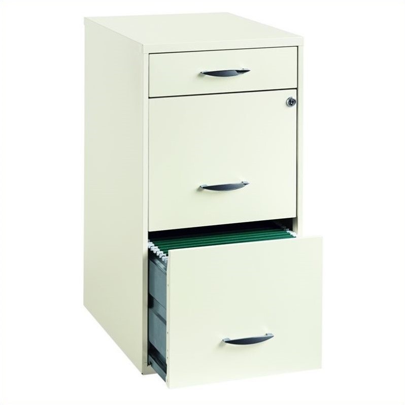 Value Pack (Set of 2) 3 Drawer File Cabinet in Charcoal and White